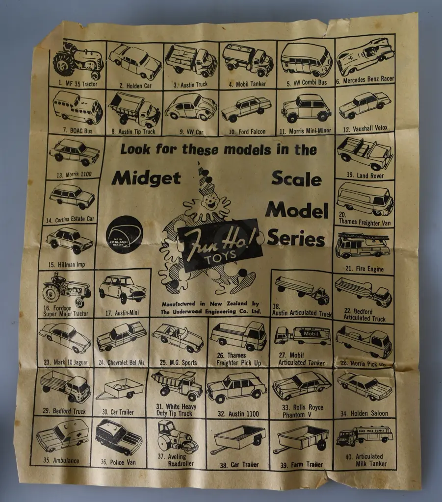 FUN HO BOXED MIDGET SCALE MODELS Image 1++