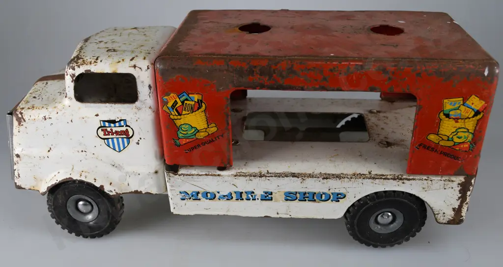 TRI-ANG TINPLATE MOBILE SHOP TOY TRUCK Image 1++