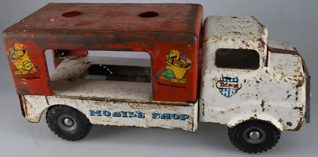 TRI-ANG TINPLATE MOBILE SHOP TOY TRUCK Image 1++