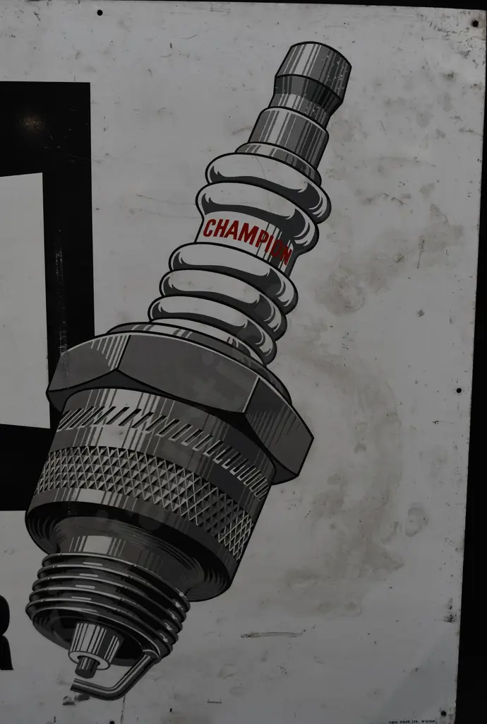 CHAMPION SPARK PLUGS ALUMINIUM SIGN Image 1++