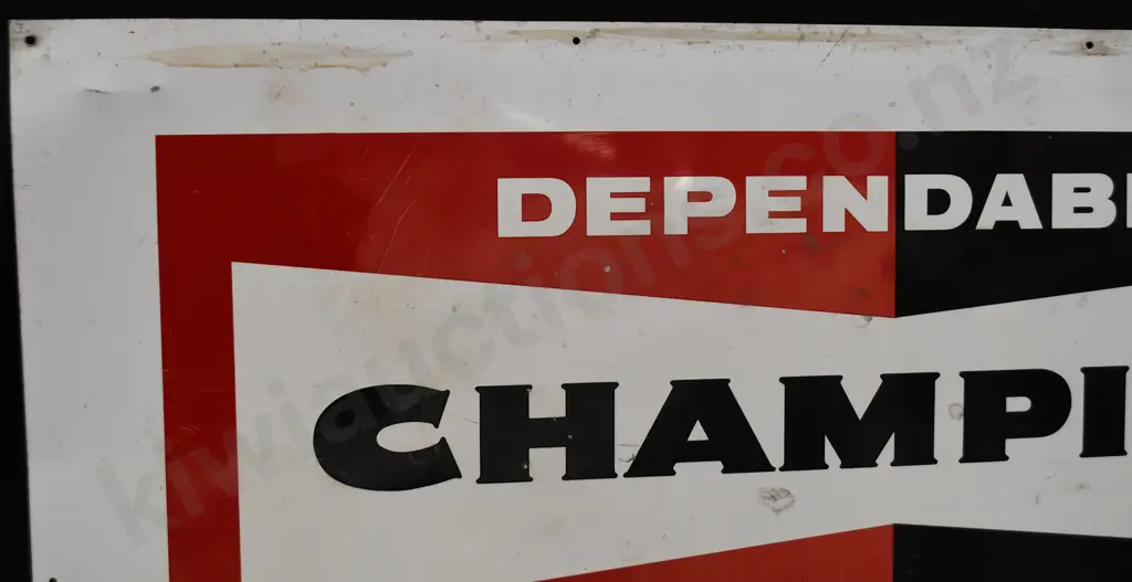 CHAMPION SPARK PLUGS ALUMINIUM SIGN Image 1++
