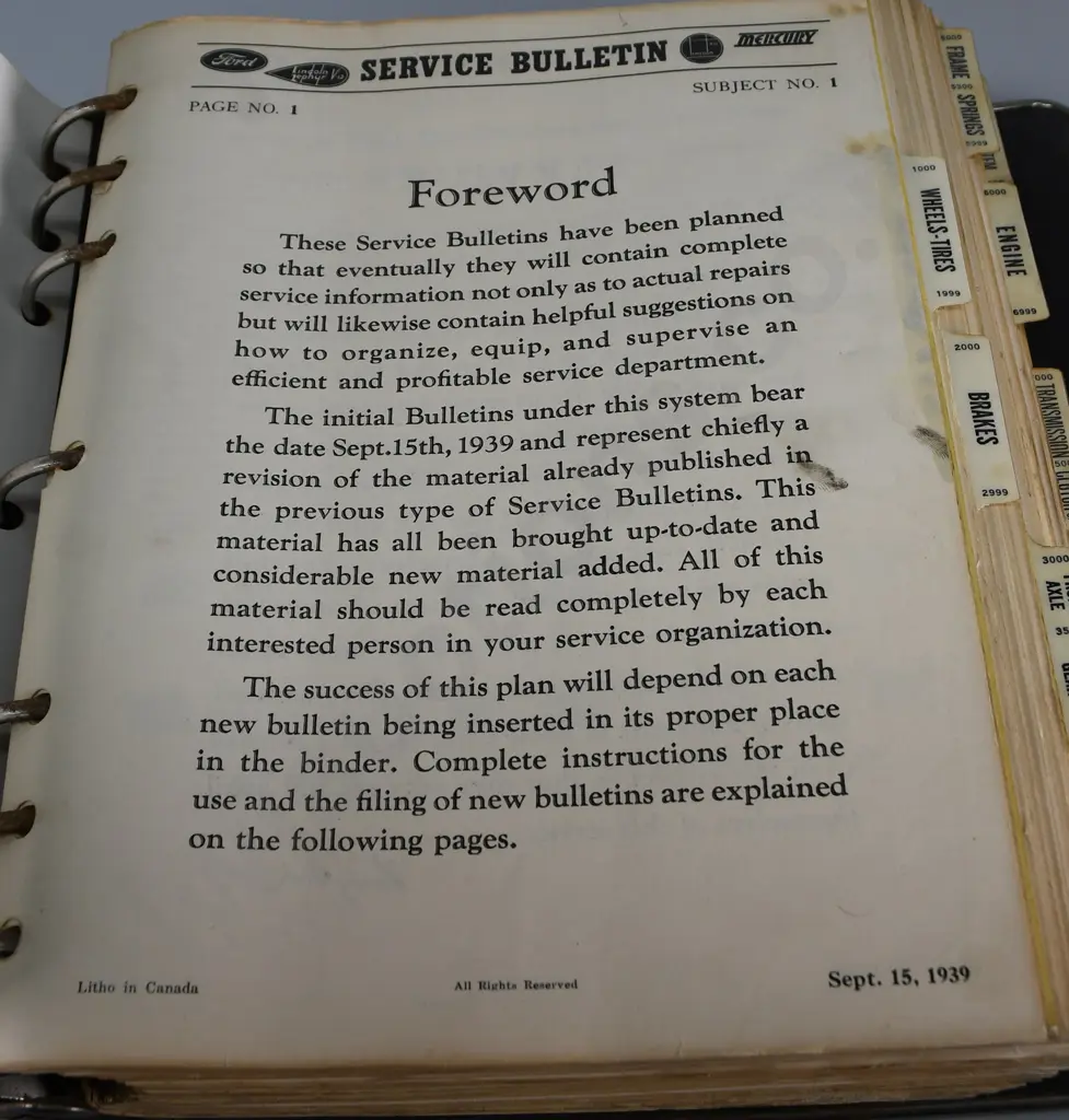 FORD MOTOR COMPANY OF NEW ZEALAND SERVICE BULLETINS Image 1++
