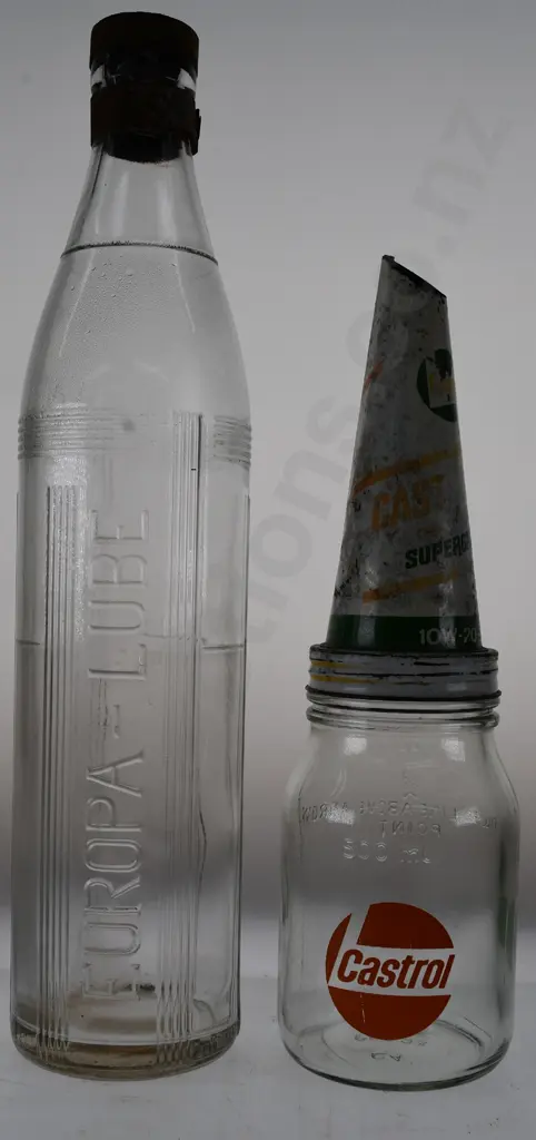 EUROPA AND CASTROL OIL BOTTLES Image 1++