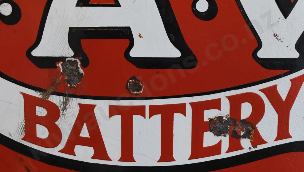 CAV BATTERY SHOP ENAMEL SIGN Image 1++