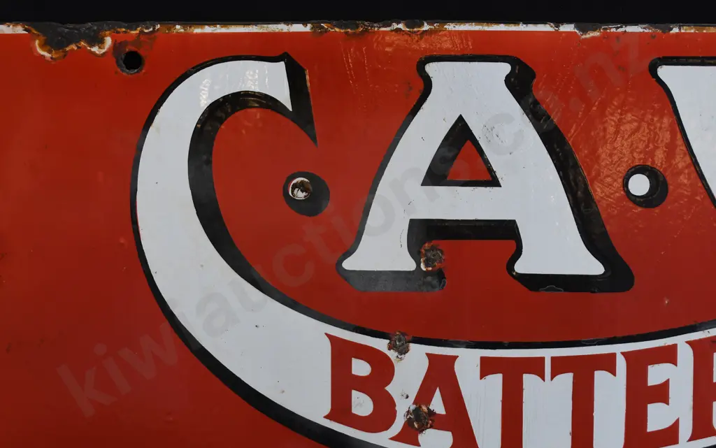 CAV BATTERY SHOP ENAMEL SIGN Image 1++