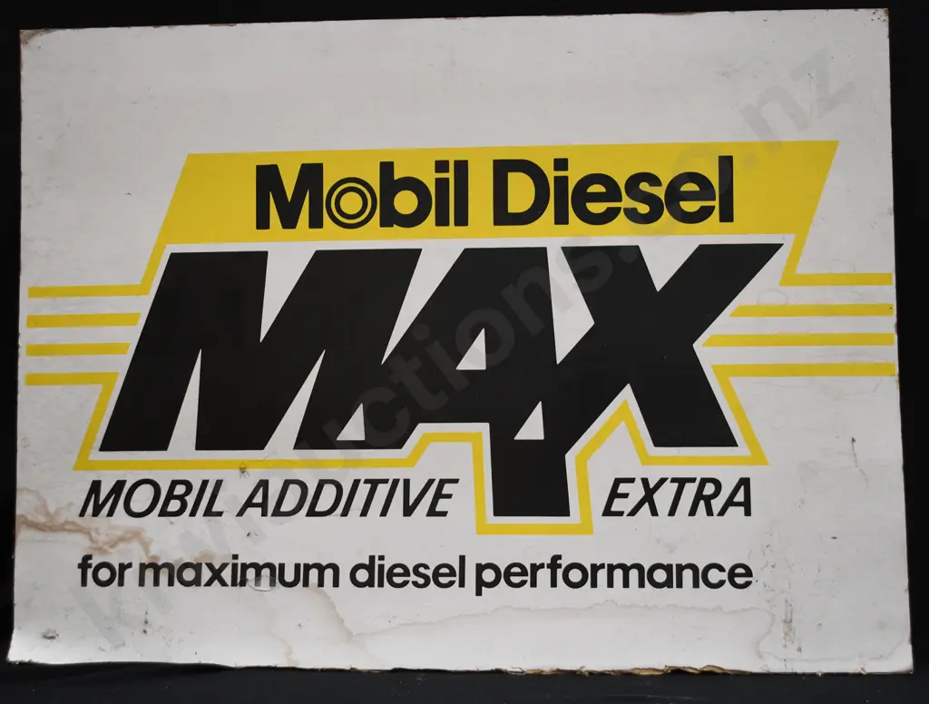 MOBIL DIESEL MAX BOARD SIGN Image 1++