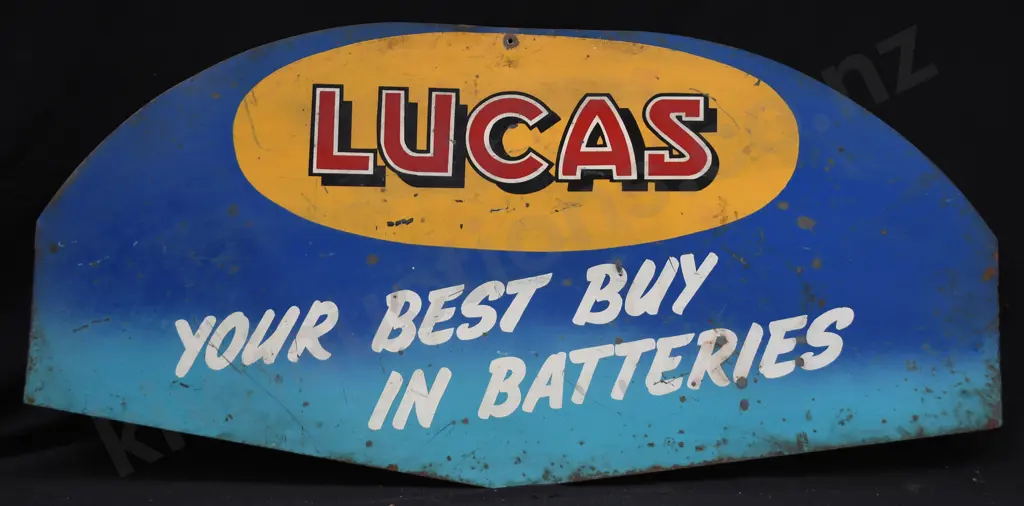 LUCAS BATTERY TIN SIGN Image 1++