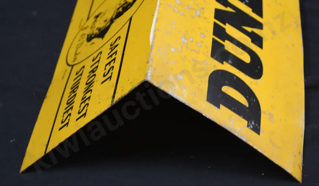 DUNLOP DOUBLE SIDED TIN SIGN Image 1++