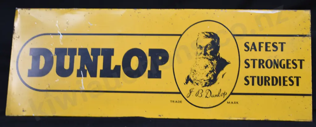 DUNLOP DOUBLE SIDED TIN SIGN Image 1++