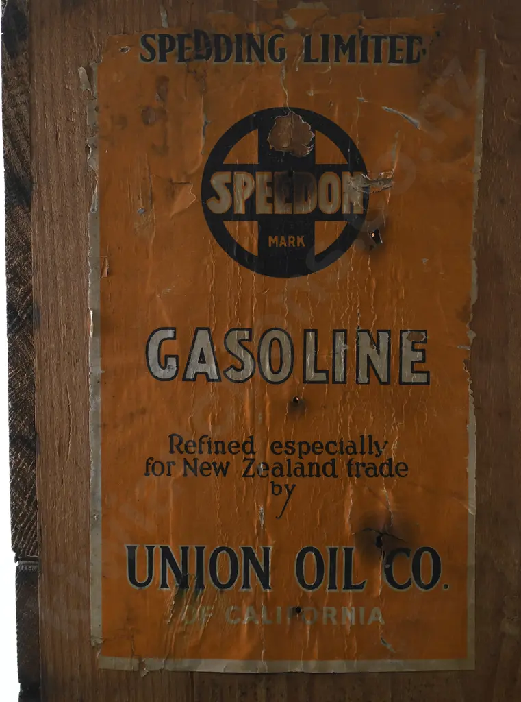 UNION OIL SPEEDON WOODEN OIL BOX Image 1++