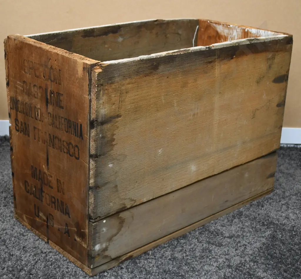 UNION OIL SPEEDON WOODEN OIL BOX Image 1++