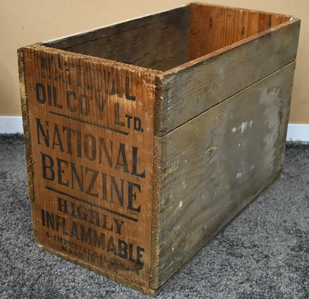 NATIONAL OIL CO WOODEN OIL BOX Image 1++