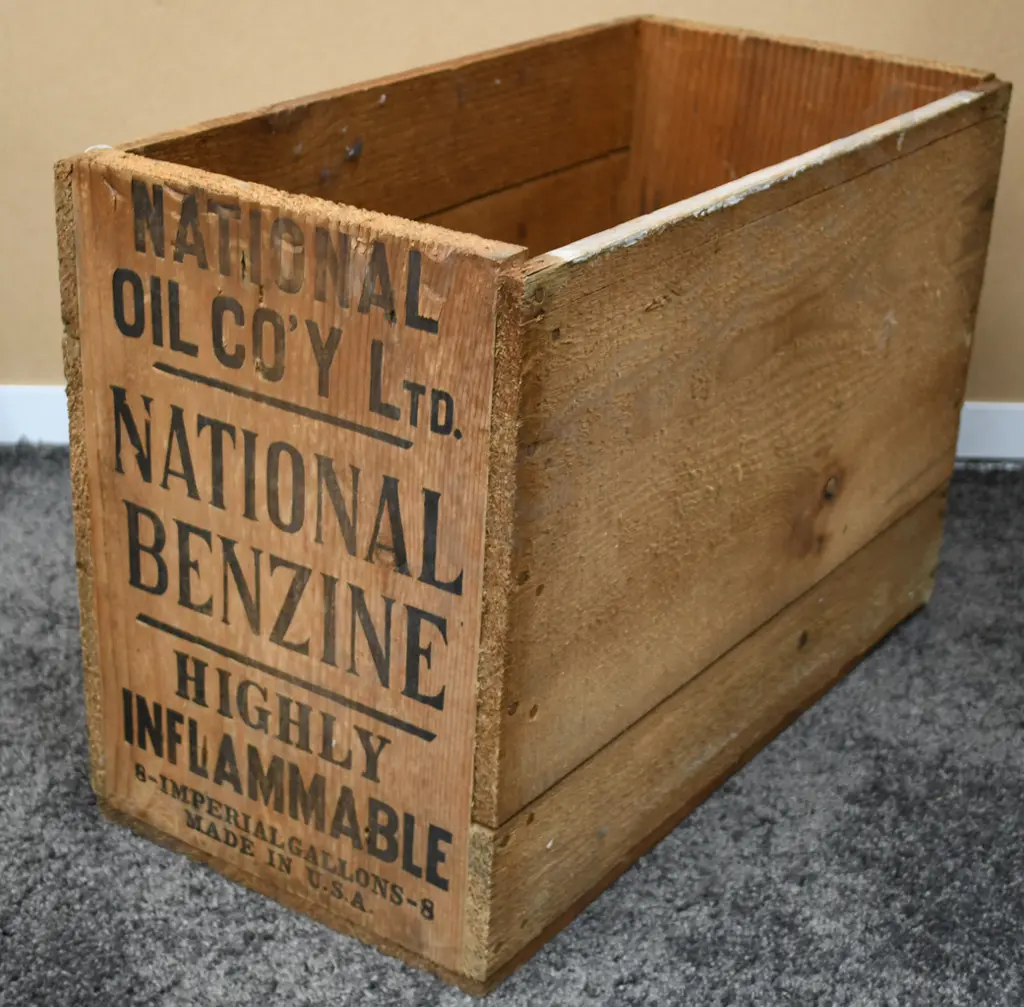 NATIONAL OIL CO WOODEN OIL BOX Image 1++