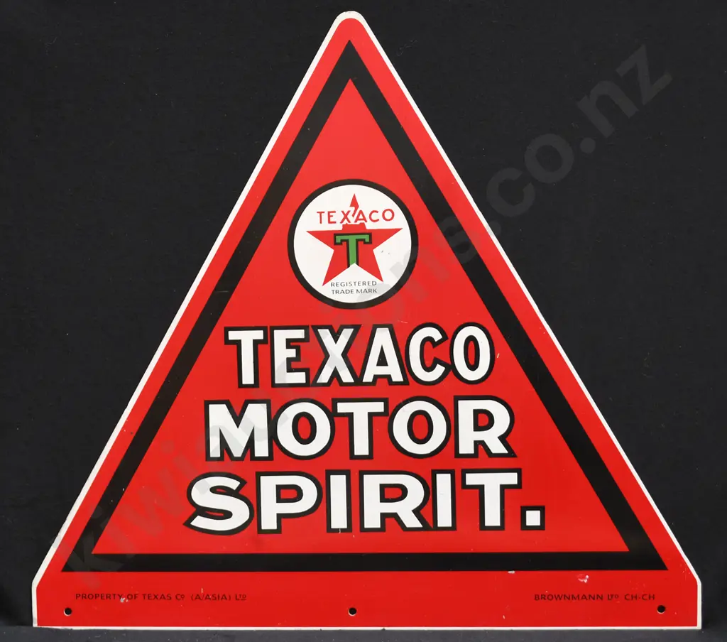 TEXACO TRIANGULAR SIGN Image 1++