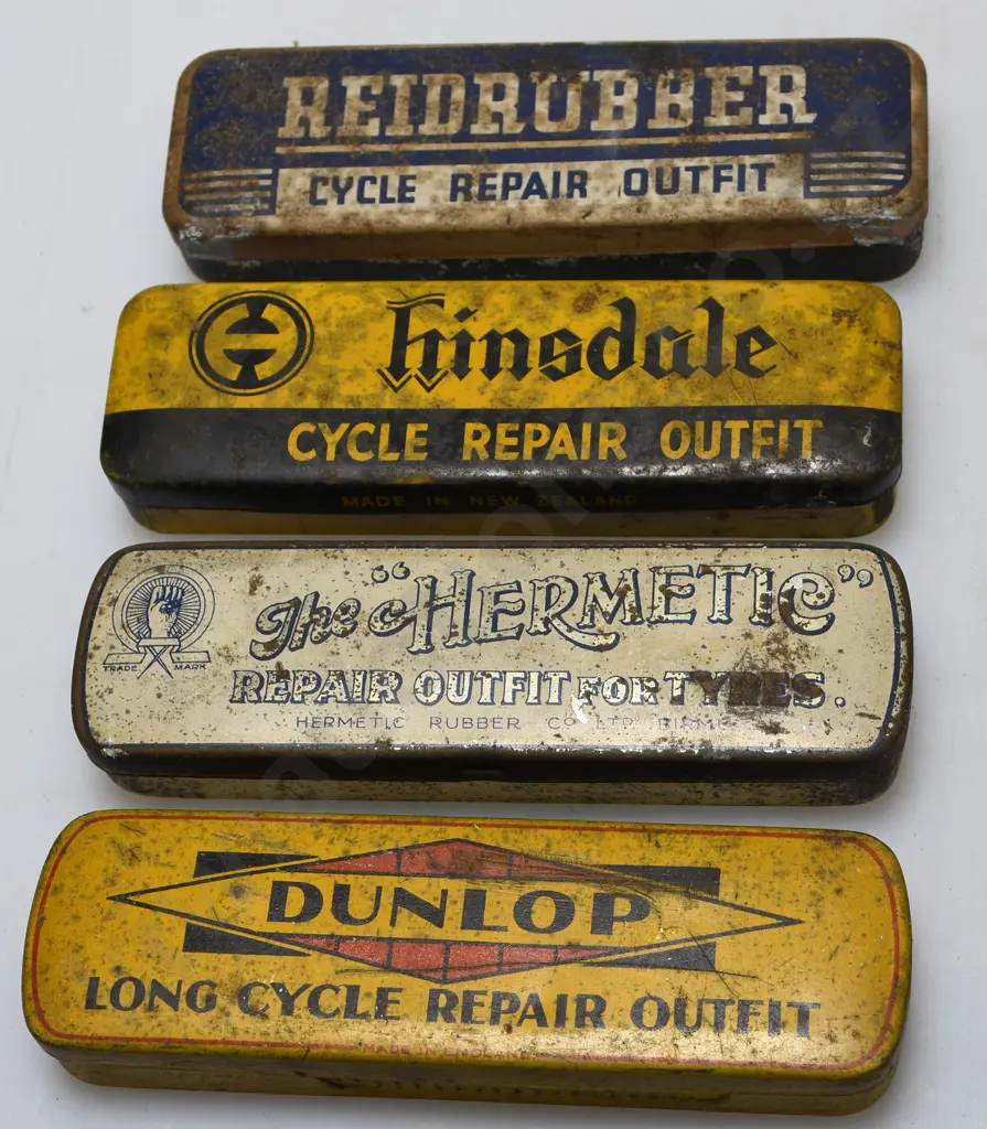 ASSORTED SMALL TINS AND TYRE GAUGE Image 1++