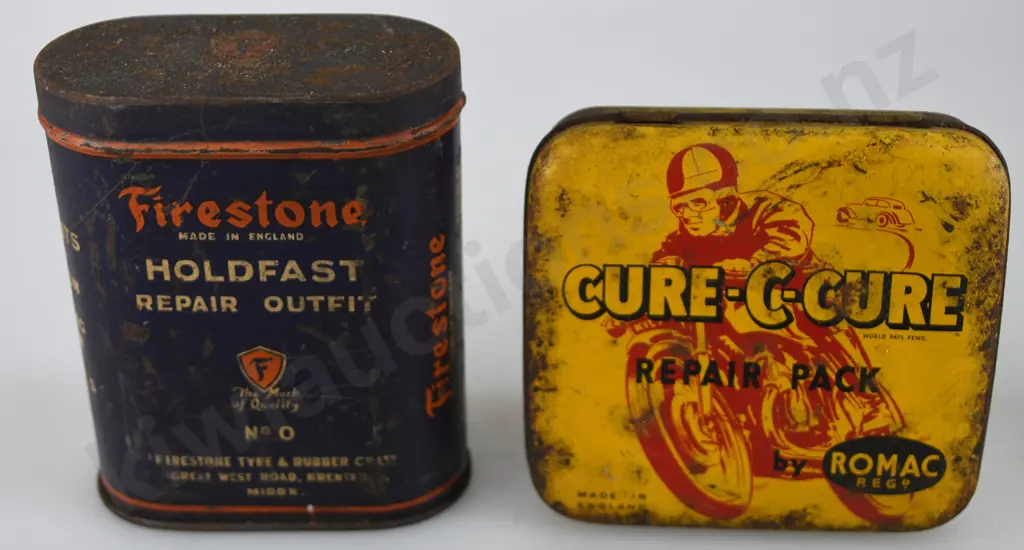 ASSORTED SMALL TINS AND TYRE GAUGE Image 1++