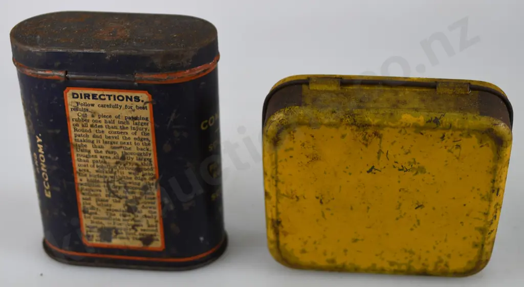 ASSORTED SMALL TINS AND TYRE GAUGE Image 1++