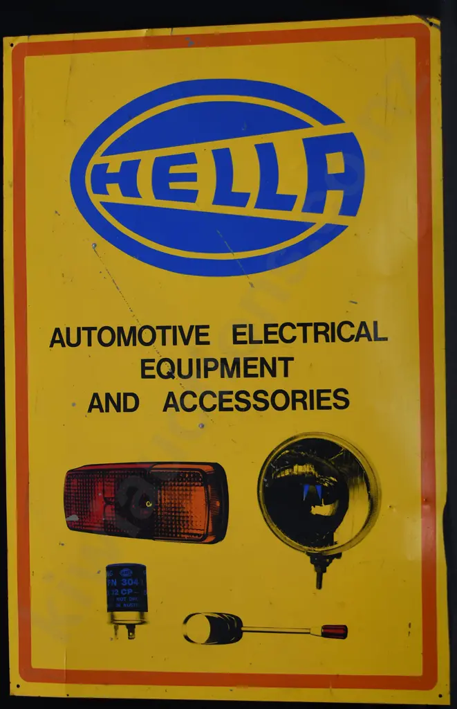 HELLA AUTOMOTIVE ELECTRICAL TIN SIGN Image 1++