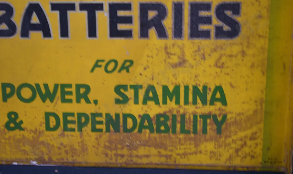 LUCAS BATTERIES FLANGE TIN SIGN Image 1++