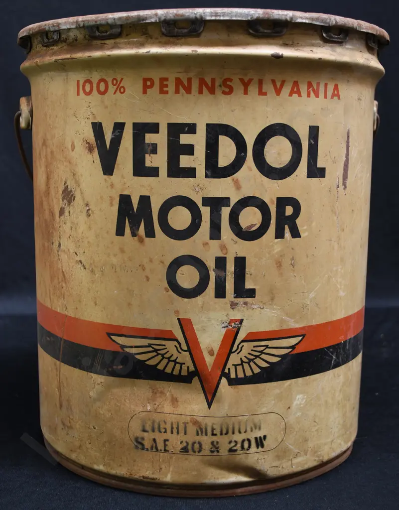 VEEDOL MOTOR OIL LIDDED CAN Image 1++
