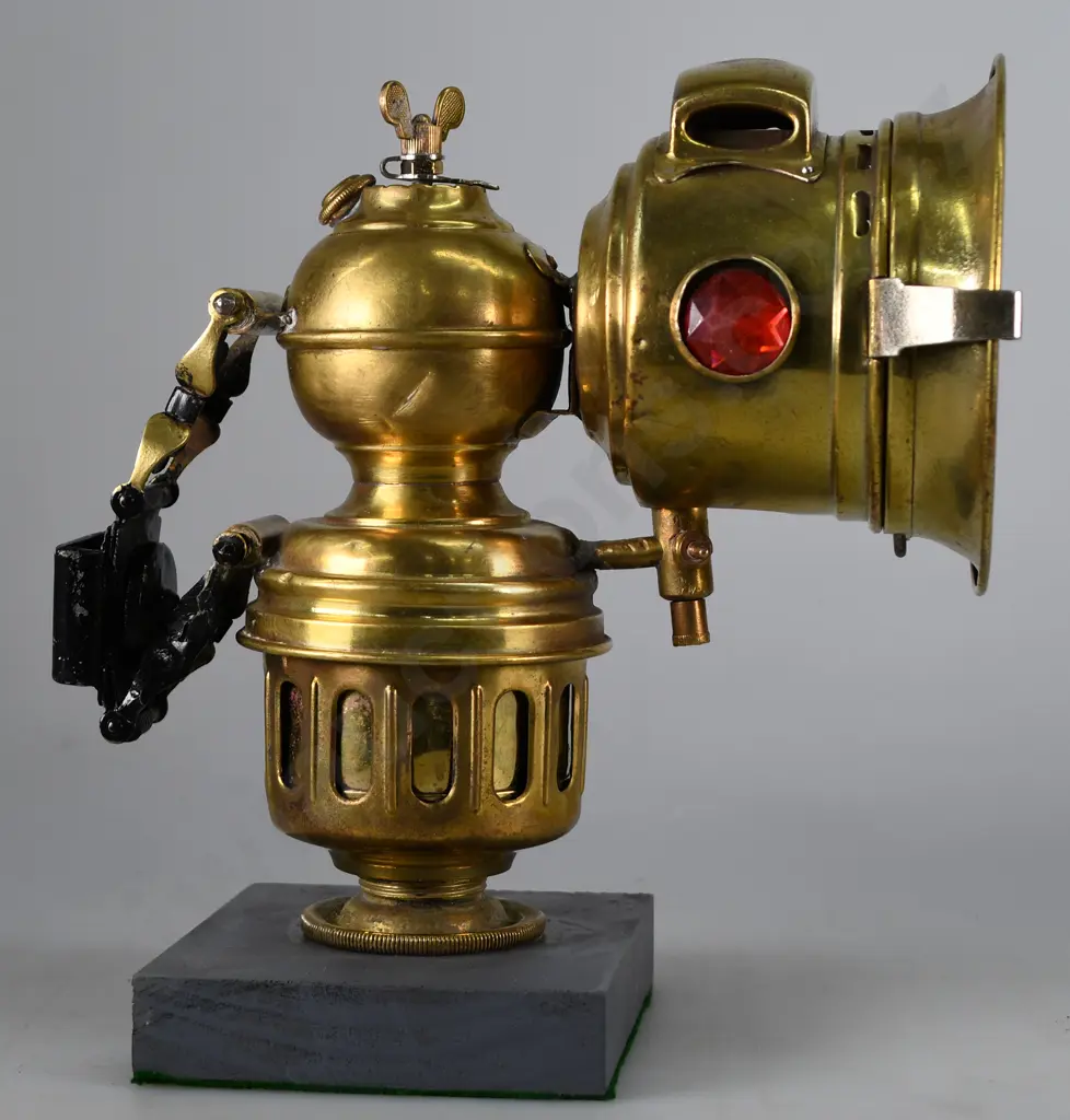 CARBIDE BRASS BIKE LAMP Image 1++