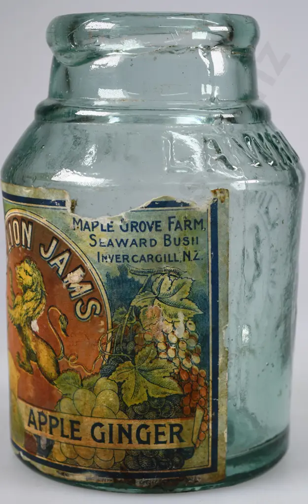 LAWRENCE BROS INVERCARGILL LABELLED JAM JAR Image 1++