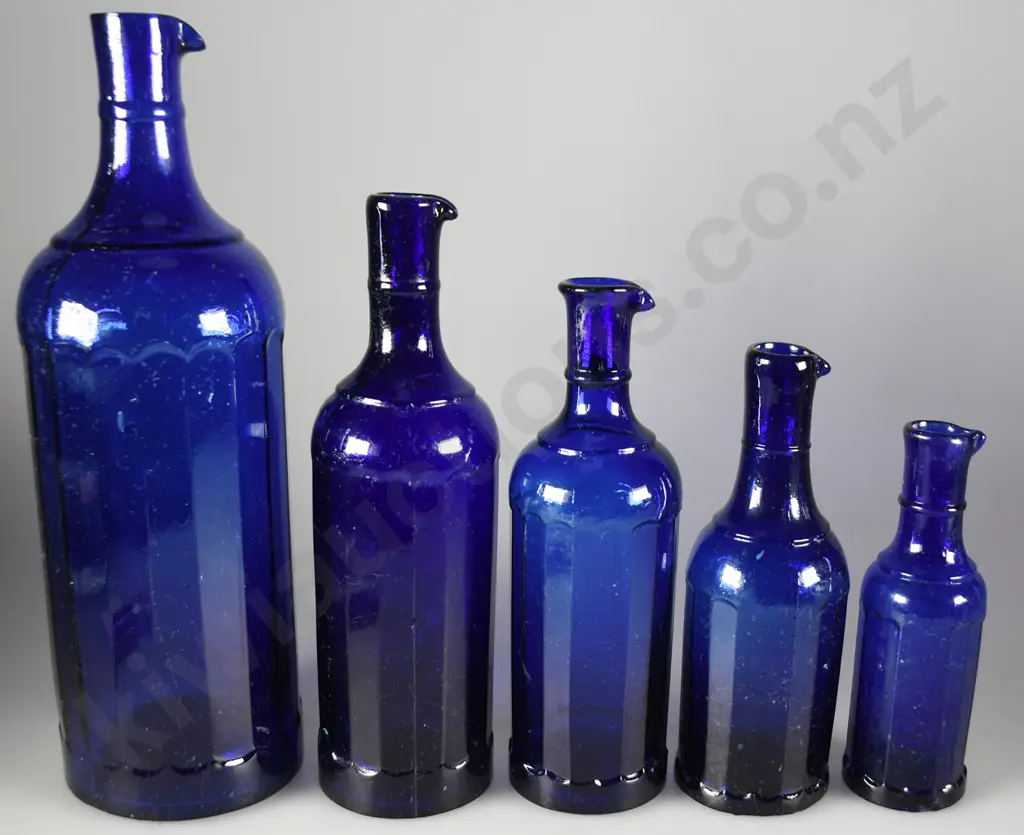 SET OF 5 GRADUATED COBALT BLUE MASTER INKS Image 1++