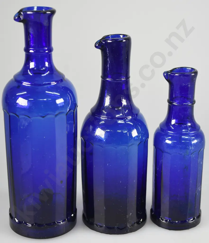 SET OF 5 GRADUATED COBALT BLUE MASTER INKS Image 1++