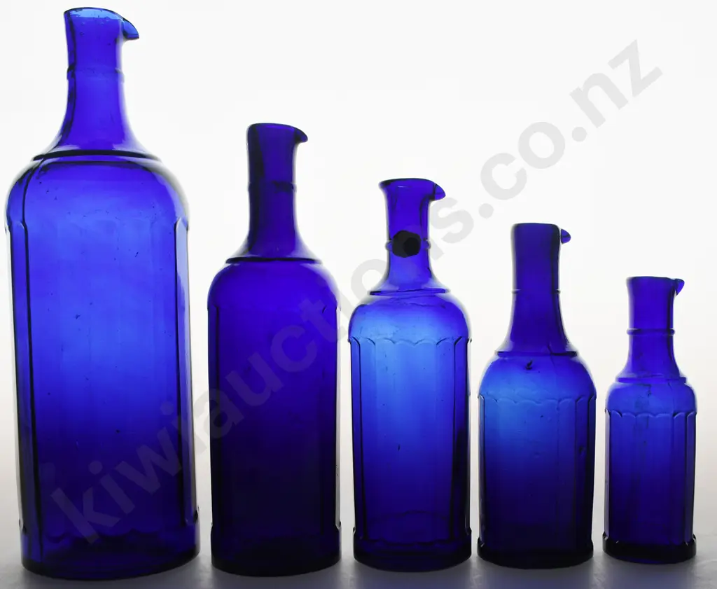 SET OF 5 GRADUATED COBALT BLUE MASTER INKS Image 1++