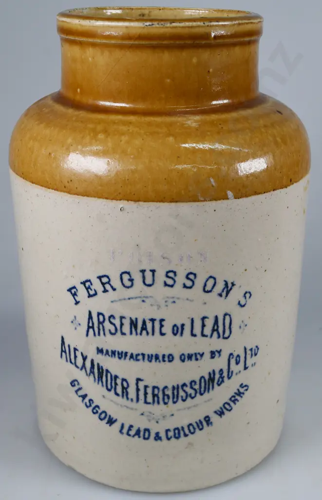 ALEXANDER, FERGUSSON ARSENATE OF LEAD STONE POT Image 1++