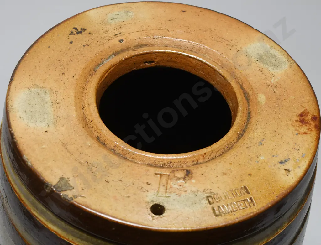 PAIR OF STONEWARE ALCOHOL BARRELS Image 1++