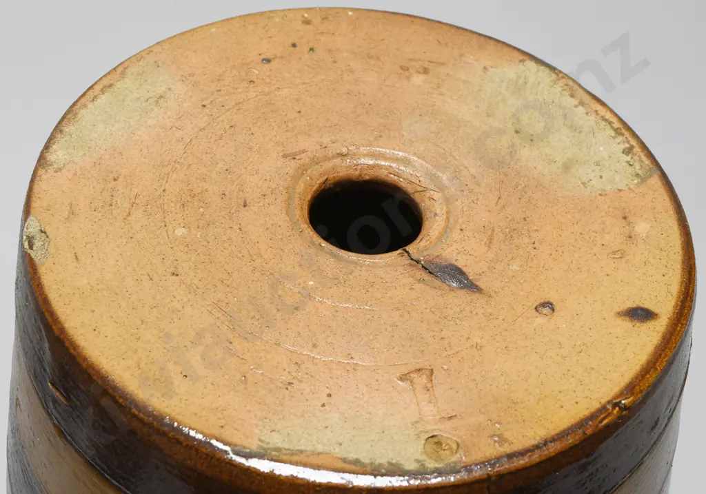 PAIR OF STONEWARE ALCOHOL BARRELS Image 1++