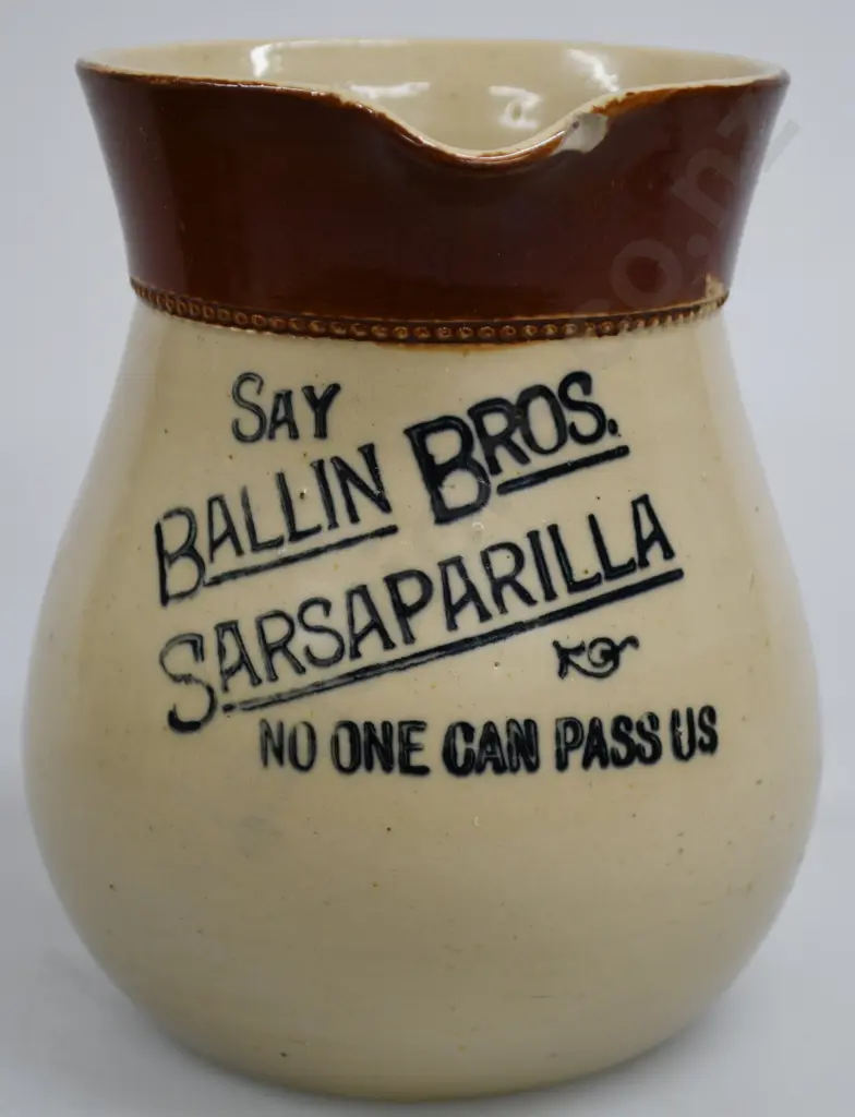 BALLIN BROS SARSAPARILLA WATER JUG Image 1++