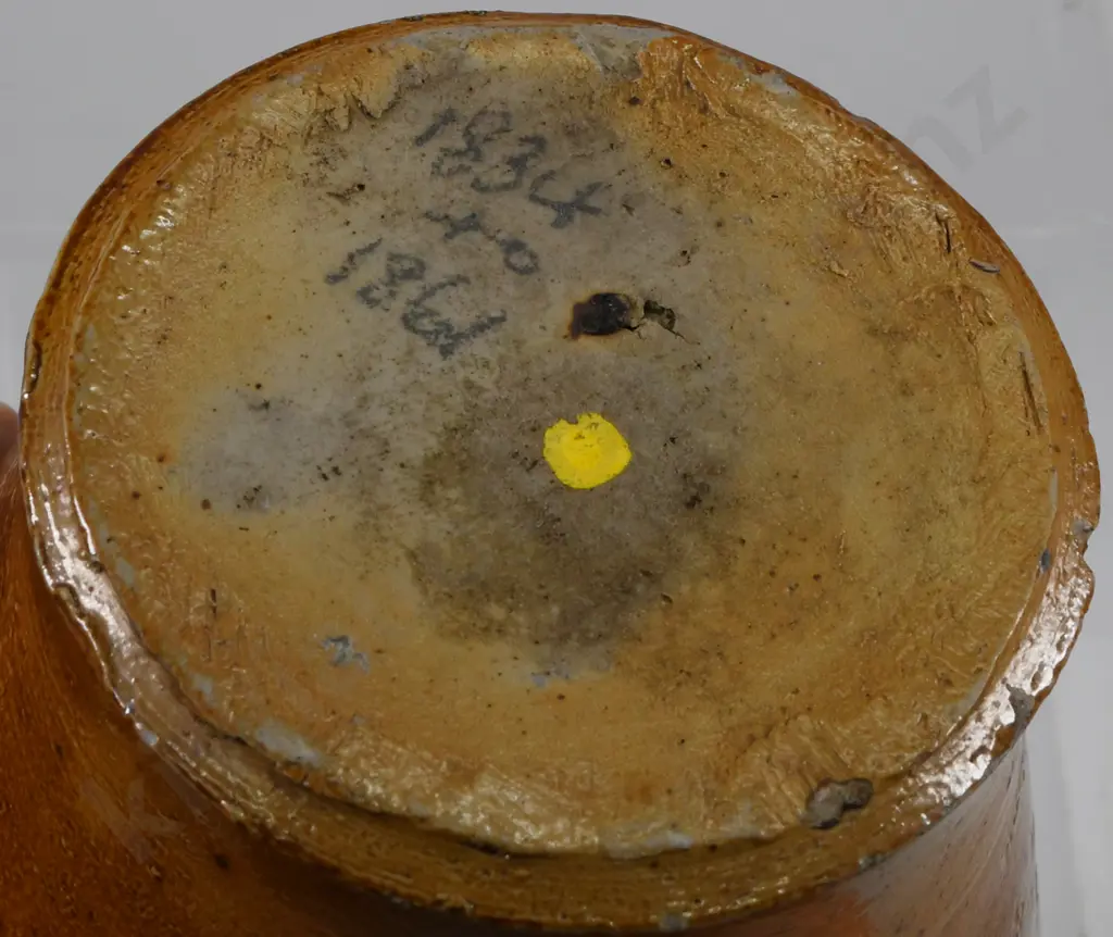 BOURNE POTTERY 1840s WAISTED FLASK  Image 1++