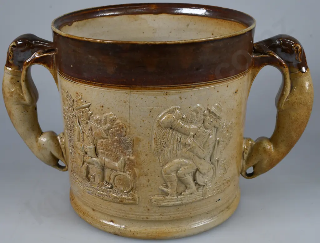 EARLY STONEWARE LOVING CUP Image 1++