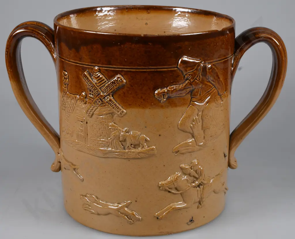 EARLY STONEWARE LOVING CUP Image 1++