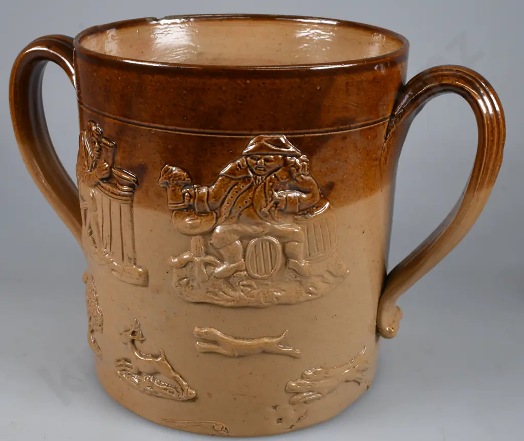 EARLY STONEWARE LOVING CUP Image 1++