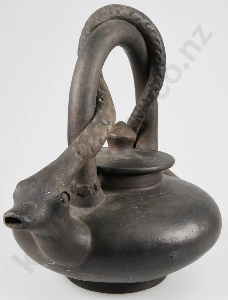 EARLY BALINESE FIGURAL TEAPOT Image 1++