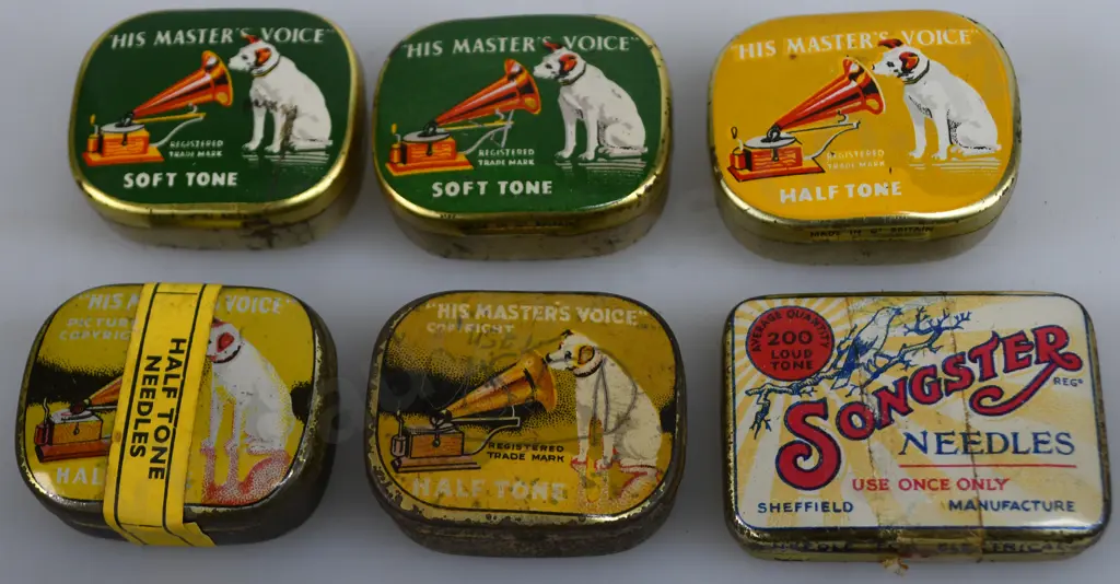 VINTAGE GRAMOPHONE NEEDLE TINS Image 1++