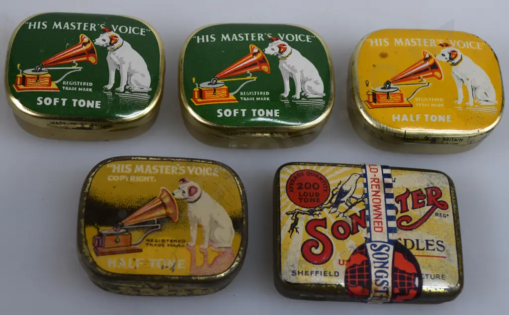 VINTAGE GRAMOPHONE NEEDLE TINS Image 1++