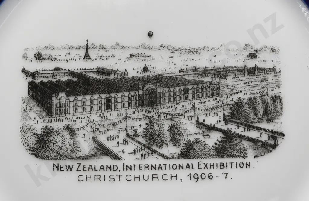 NEW ZEALAND INTERNATIONAL EXHIBITION 1906-7 PLATE Image 1++
