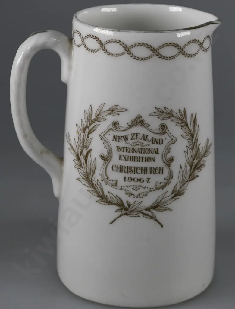 NEW ZEALAND INTERNATIONAL EXHIBITION 1906-7 JUG Image 1++