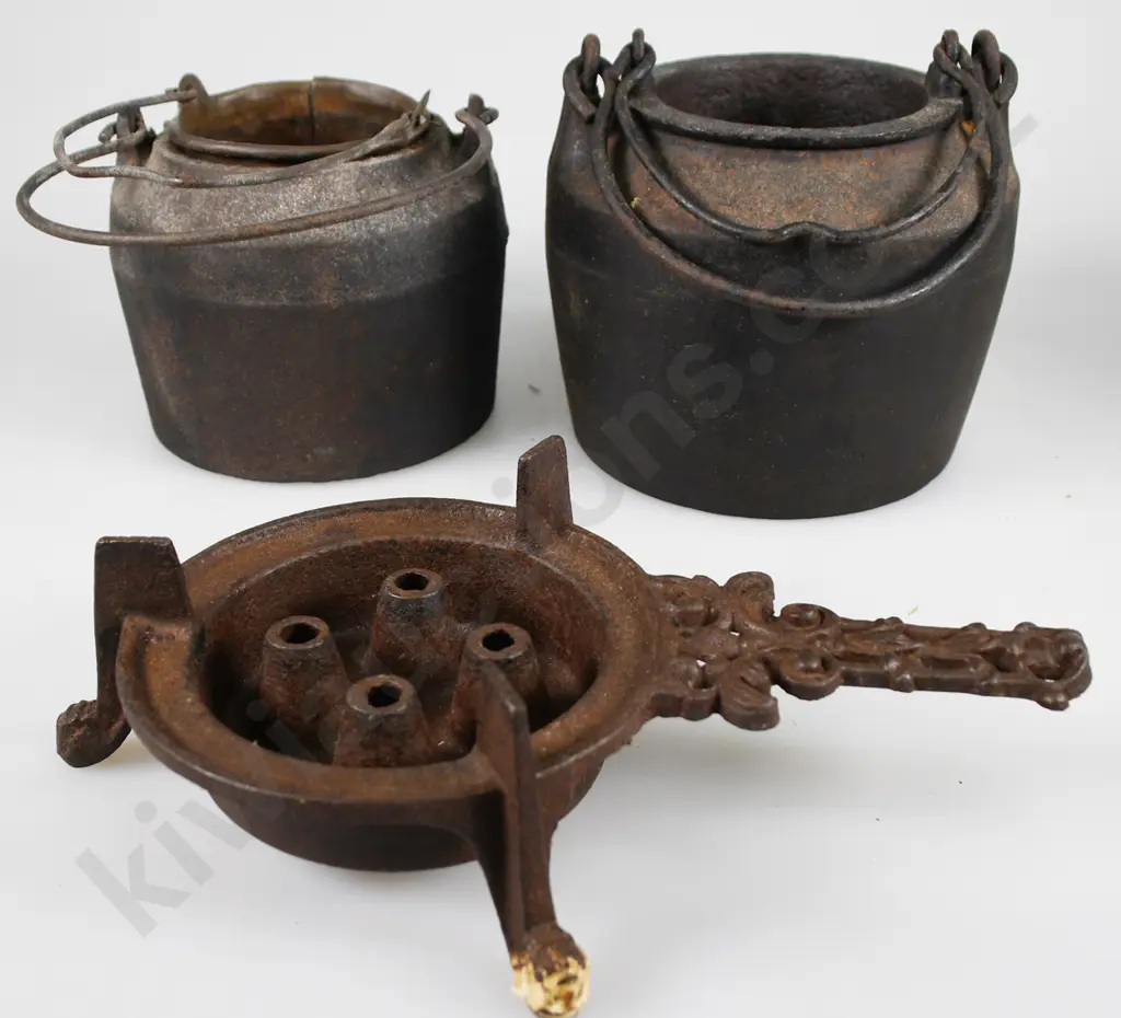 CAST IRON GLUE POTS & BURNER Image 1++