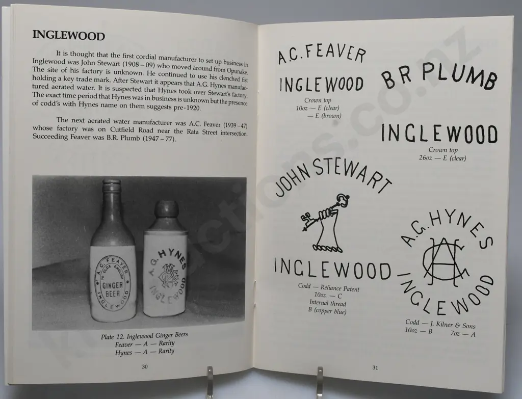 A GUIDE TO EMBOSSED BOTTLES FROM TARANAKI Image 1++