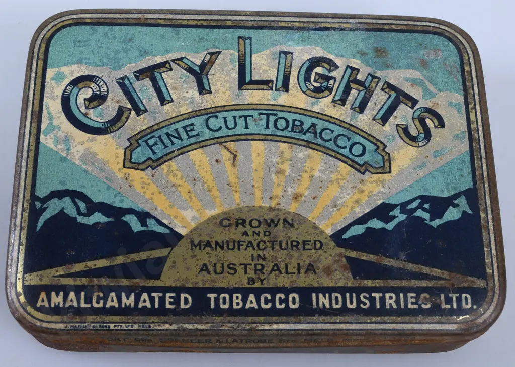 CITY LIGHTS TOBACCO TIN Image 1++