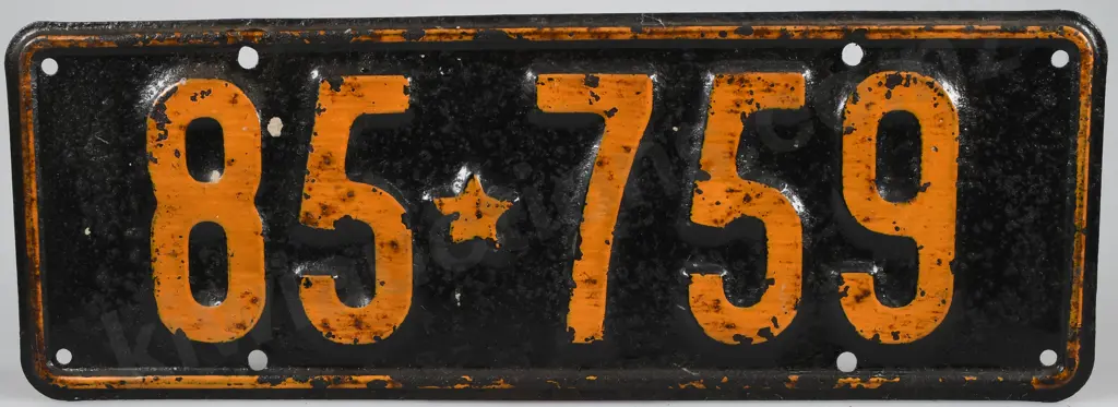 NEW ZEALAND NUMBER PLATE 1927 - 1928 Image 1++