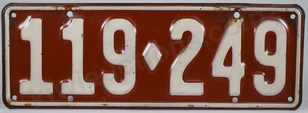 NEW ZEALAND NUMBER PLATE 1928 - 1929 Image 1++
