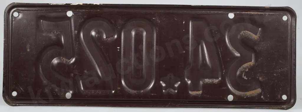 NEW ZEALAND NUMBER PLATE 1933 - 1934 Image 1++