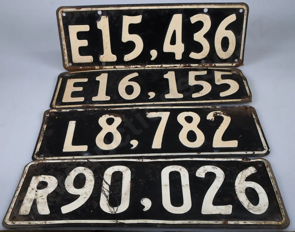 NEW ZEALAND NUMBER PLATES 1951-1956 Image 1++