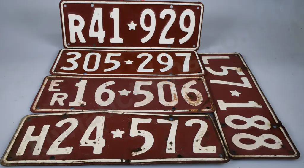 NEW ZEALAND NUMBER PLATES 1956-1961 Image 1++